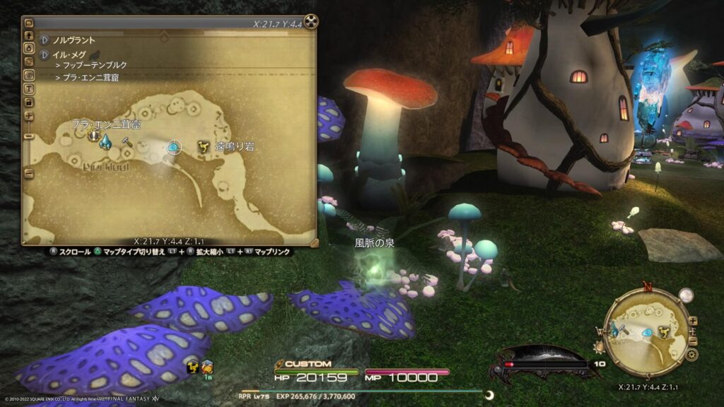 FF14 イル・メグの風脈:②プラ・エンニ茸窟
