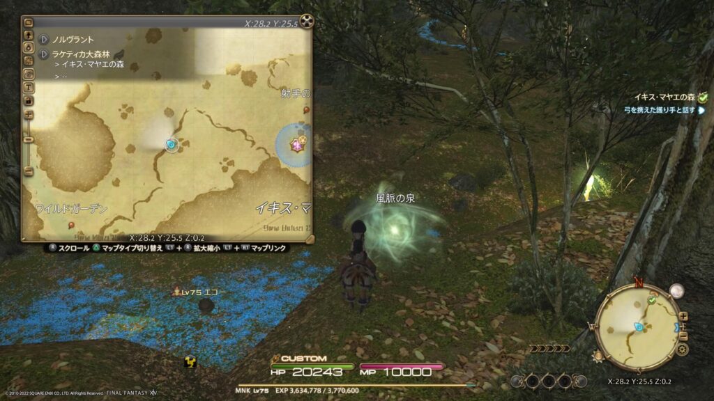 FF14 ラケティカ大森林の風脈:③イキス・マヤエの森